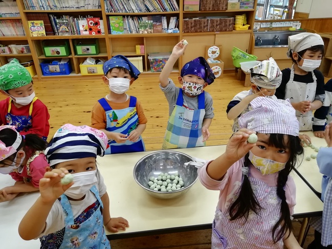 お団子の完成